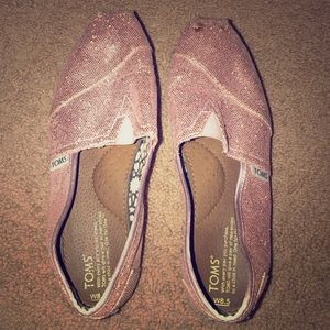 Pink sparkly TOMS